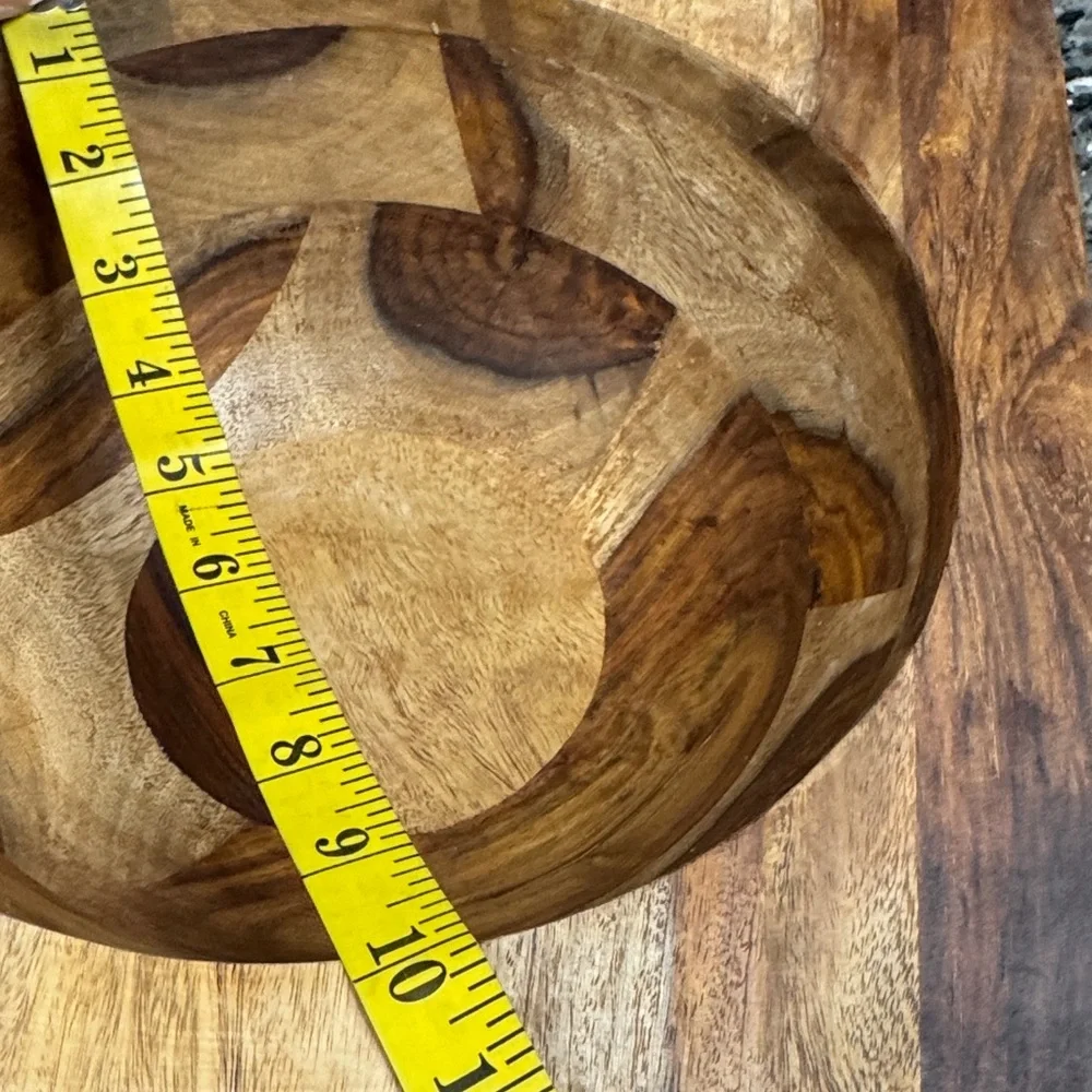 Rustic farmhouse 12” Wooden Bowl